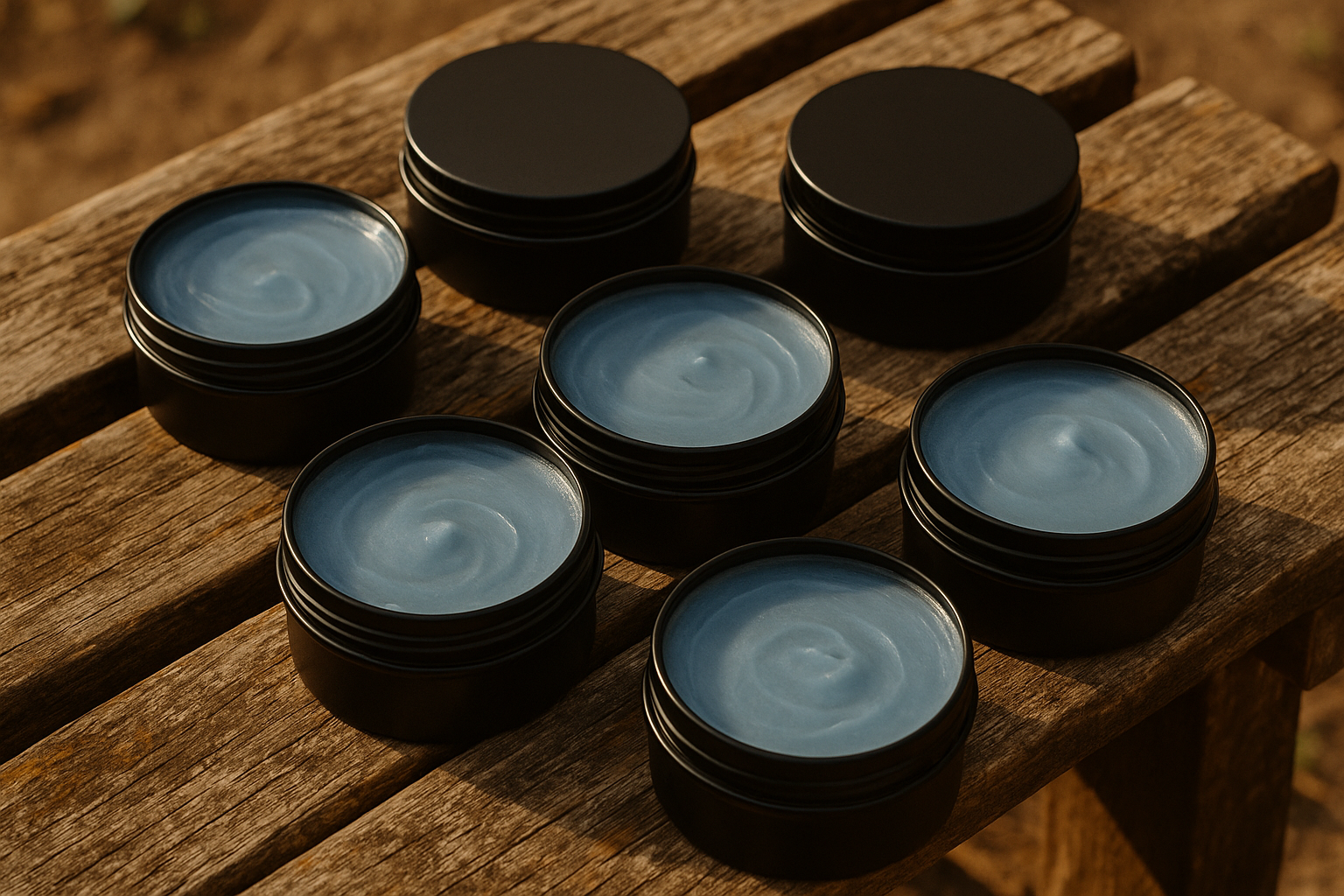 on a rustic wooden bench