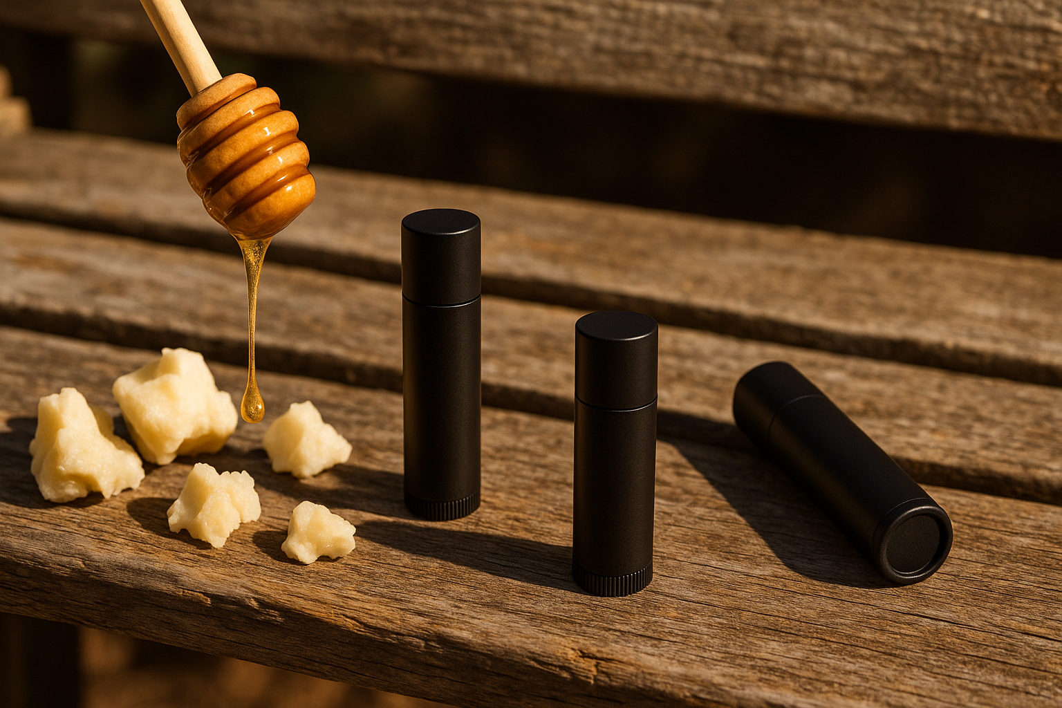 take out 2 lip balm tubes